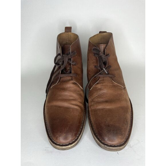 Frye Dark Brown Leather Lace Up Desert Chukka Boots Men Sz 10M US/43EU - Picture 3 of 13